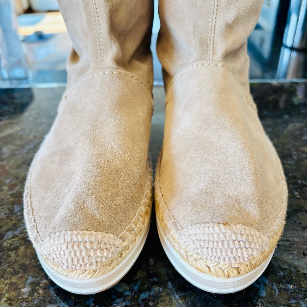 PRADA Rope Trim Boot EU 38 Taupe
Suede Espadrille Platform NEW - Picture 8 of 13